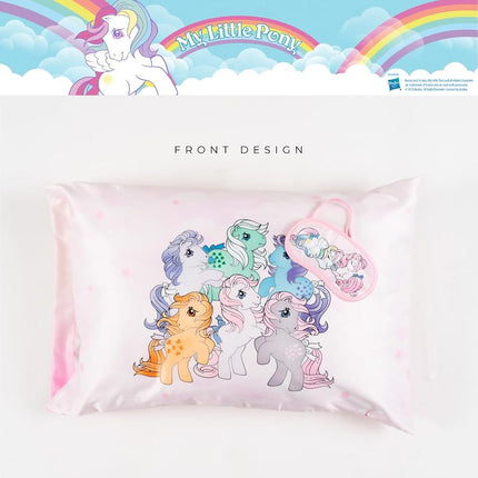 My Little Pony Unicorn Beauty Silky Satin Standard Reversible Pillowcase & Eye Mask Set, 20x30, for Hair and Skin, (Officially Licensed Product) by Franco Collectibles
