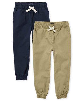 The Children's Place Boys' Basic Jogger, Flax/Tida