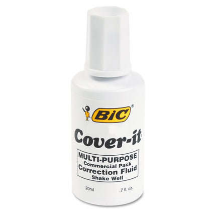 BIC - Correction Fluid, Fast-Drying, 20 ml, White,