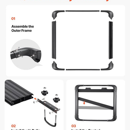 VEVOR Roof Rack Cargo Carrier, 48 x 40 x 5.6 in, Universal Rooftop Cargo Basket, Car Top Luggage Holder with 150 lbs Max Load Capacity, 4.1 in Fence, Anti-Rust Alloy Steel, Wind Fairing, for SUV Car