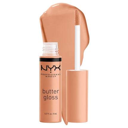 NYX PROFESSIONAL MAKEUP Brillant à Lèvres Butter Gloss, 3 Couleurs, Angel Food Cake, Crème Brûlée, Madeleine, 8 ml, Lot de 3