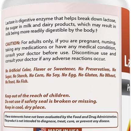 Best Naturals, Fast Acting Lactase Enzyme, 3000 FCC ALU, 180 Tablets (180 Count (Pack of 2))