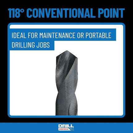 Drill America - POU3/4NPTW/DRILL 3/4" Carbon Steel NPT Pipe Tap and 59/64" High Speed Steel Drill Bit Set, POU Series