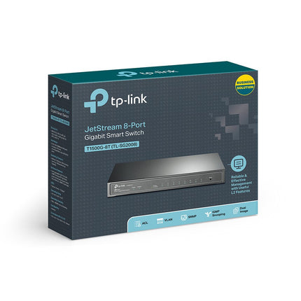 Switch inteligente Gigabit de 8 puertos TP-LINK JetStream - T1500G-8T (Informática empresarial > Switches y hubs)