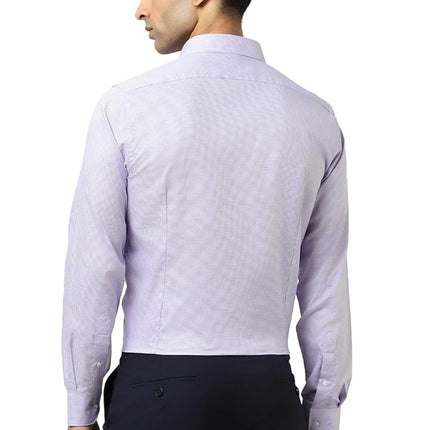 Van Heusen Men's Dress Shirt Fitted Poplin Solid, Lavender, 17" Neck 34"-35" Sleeve