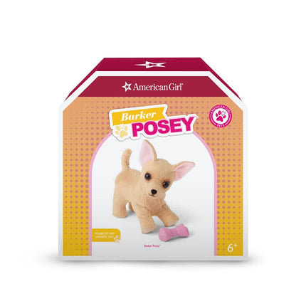 American Girl Truly Me 18-inch Doll Pet Barker Posey Tan Chihuahua Dog plus Chew Toy Pet Accessory, For Ages 6+