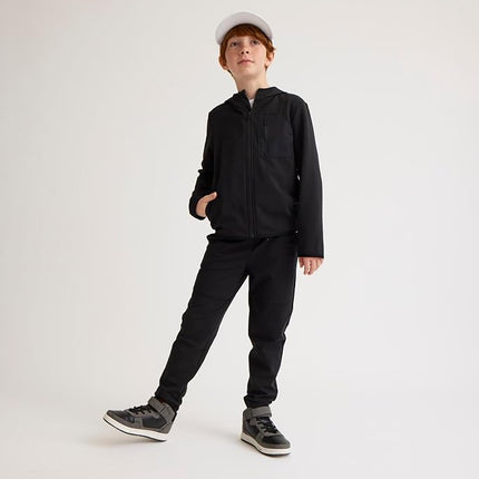 Sudadera con capucha de cremallera completa Soft Tech para niños de The Children's Place, Onyx, XXG