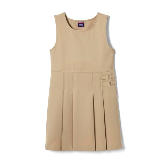 French Toast Girls Double Buckle Jumper, Khaki, 12
