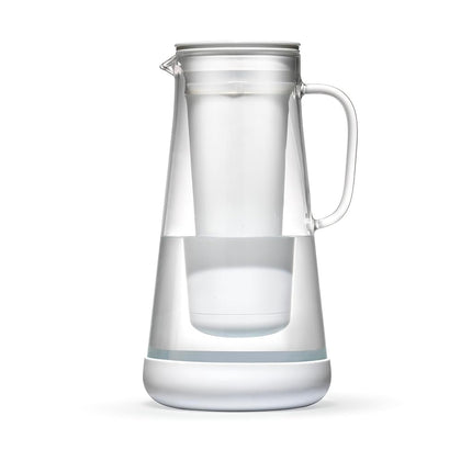 LifeStraw Home Pitcher Glass and Silicone Base 7 cup White