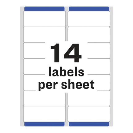 Avery Printable Address Labels with Sure Feed, 1-1/3" x 4", Matte Clear, 700 Blank Mailing Labels (05662)
