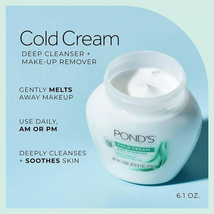 Ponds Cold Cream Cleanser 6.1oz Jar (2 Pack)