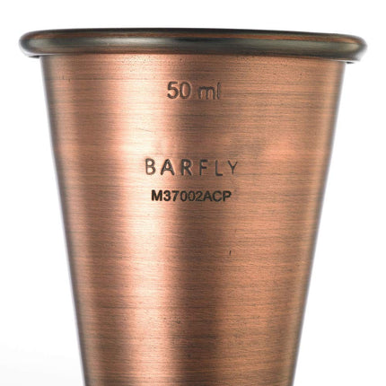 Barfly Japanese Style Jigger, 25 ml x 50 ml, Antique Copper