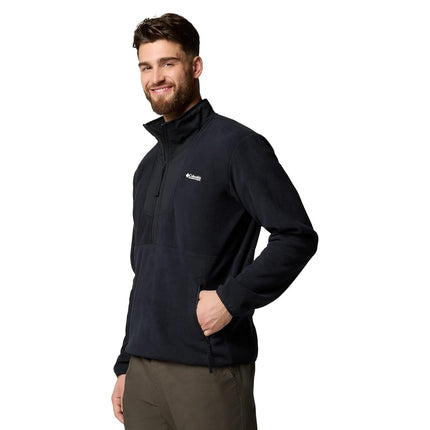 Columbia Men's Sequoia Grove Half Zip Fleece, Fleece Pull Over, Black, Small