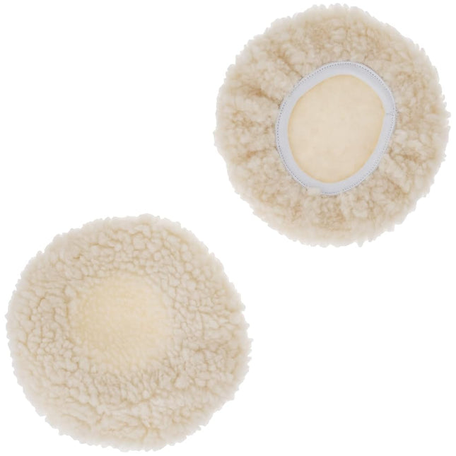 WEN 7A345 Wool Polishing Bonnets (2 Pack), 7"