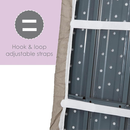 Ironing Board Cover and Pad (Grey), 100% Cotton with Premium Polyester Padding by Seymour Home Products; Fits Full Size Board | Stain and Scorch Resistant; Elastic Edge | Laundry Accessories