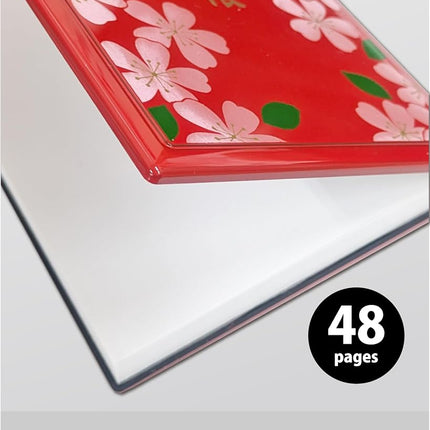 Btale Japanese Goshuincho Stamp Book [Accordion Style] - Authentic Handmade Japanese Paper Notebook for Japan Travel Essentials, Temple & Shrine Stamps, Journal & Keepsake Gift (Ouka Red 48pages)
