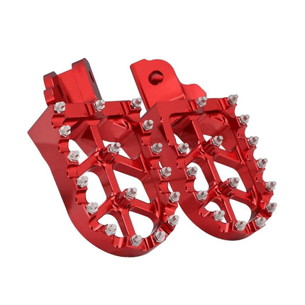 AnXin Dirt Bike Foot Pegs Motorcycle Footpegs Foot Pedals Rests CNC For CRF 110 CRF110F 2013-2024 CRF125F 2014-2024 Dirt Pit Bike Red