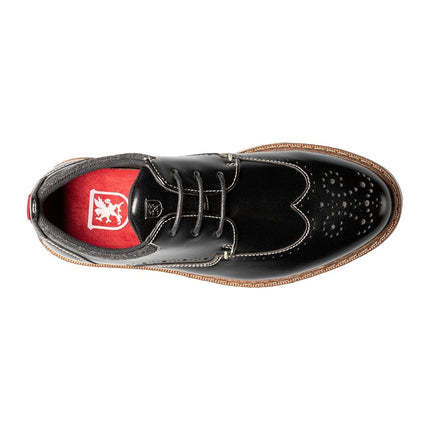 Stacy Adams Boy's Synergy Wingtip Lace Oxford, Black, 11 Big Kid