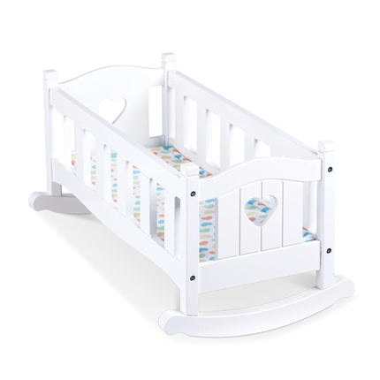 Melissa & Doug Mine to Love Wooden Play Cradle for Dolls, Stuffed Animals - White (10.2�H x 18.8�W x 20.7�L Assembled)