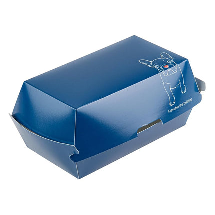 Bio Tek 6.7 x 3.5 x 3.5 Inch Clamshell Food Containers, 100 Disposable Sandwich Containers - Hinged Lid, Tab-Lock Closure, Frenchie Paper Hot Dog Containers, Greaseproof - Restaurantware