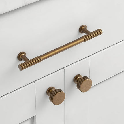 Coinkoly Antique Brass Cabinet Handles Kitchen Pulls 8.75 Inch 10 Pack