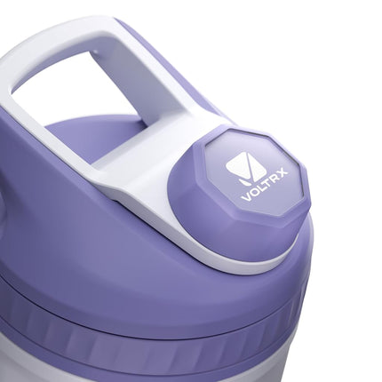 VOLTRX ChillMix Shaker Bottle Insulated Stainless Steel - USB C Rechargeable Electric Protein Shake Mixer, Shaker Cups for Protein Shakes and MealReplacement,(Misty Lilac)