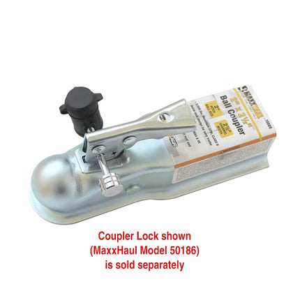 MaxxHaul 70009 Straight Tongue Trailer Coupler 2-1/2" Channel, 2" Ball, 3,500 lbs