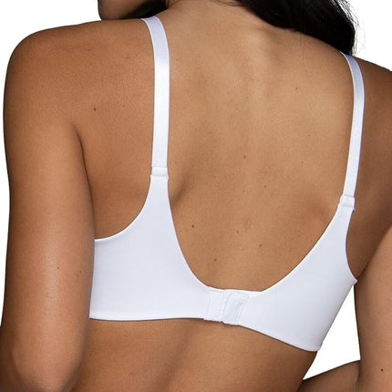 Vanity Fair Women's Full Coverage Beauty Back Smoothing Bra, 4-Way Stretch Fabric, Lightly Lined Cups up to DD, Underwire - White, 34B