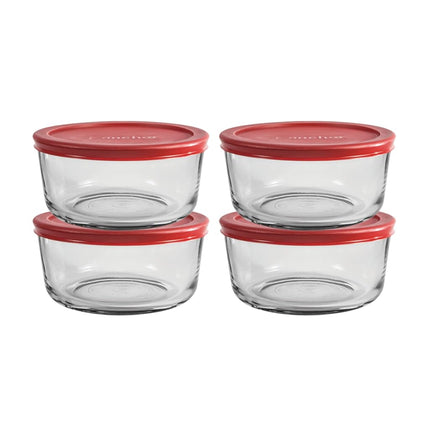 Anchor Hocking 4 Cup Glass Storage Containers with