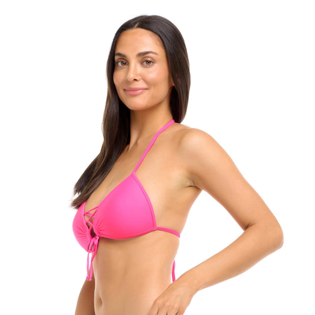 Maillot de bain deux-pièces Body Glove Smoothies Baby Love, haut de bikini pigeonnant moulé, couleur Bubble Gum, S