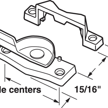 Prime-Line Products F 2552 Cam Action Heavy Duty Window Sash Lock, Bronze Finish