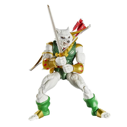 Marvel Legends Series Magic: The Gathering Man-Wolf, Spider-Man Action Figure plus Exclusive Foil Trading Card, Blue and Red