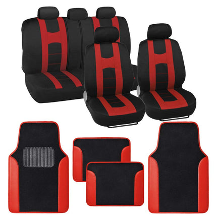 carXS Forza Series Red Covers Full Set Combo with 