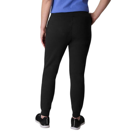 Hanes Women's EcoSmart Joggers, Midweight Cotton-Blend Fleece Sweatpants, Ebony, S