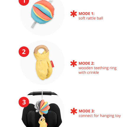 Skip Hop DISCOVEROSITY Montessori 3-in-1 Stroller Toy