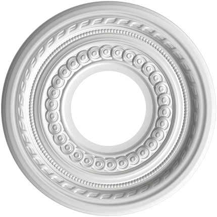 Ekena Millwork CMP10COCBN Cole Thermoformed PVC Roof Medallion (Fits Awnings up to 4 1/4 inches), 10 Inch OD x 3 1/2 Inch ID x 3/4