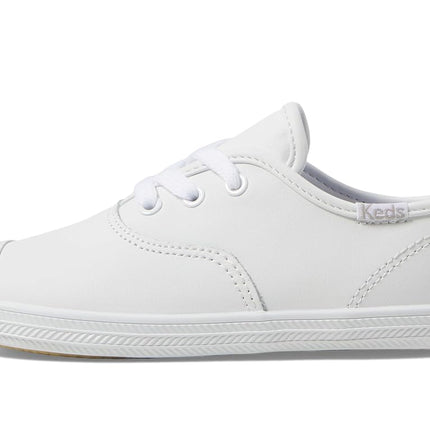 Zapatillas Keds de Niña Champion Toe Cap (Niña pequeña/Bebé), cuero blanco, 10 Niño pequeño
