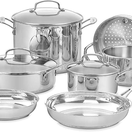 Cuisinart Chef's Classic 11-Piece Stainless Steel Pots and Pans Set (77-11G)