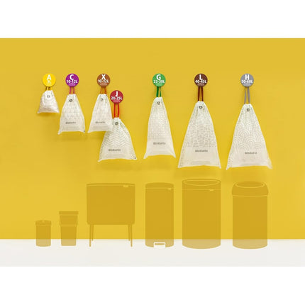 Brabantia Perfect Fit Bin Liner Code M (60 Litre) 40 Bag Dispenser Pack