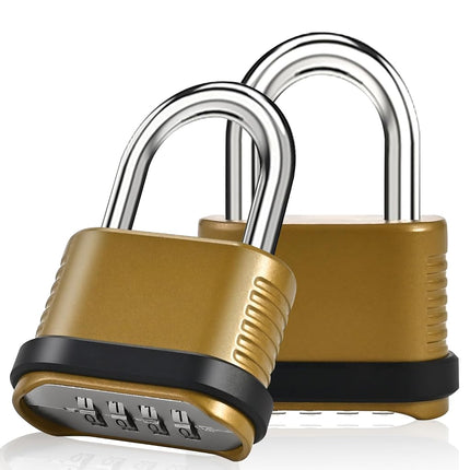 2 Pack Combination Lock | 4-Digit Heavy Duty Combo