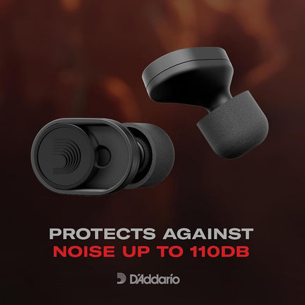 D'Addario dBud High Fidelity Earplugs with Two Volume Settings -12 dB and -24 dB - No Batteries or Charging - Concert Ear Plugs - Noise Reduction Ear Plugs for Musicians, Concerts, Festivals, Gifts