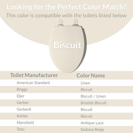 Mayfair 1888SLOW 346 NextStep2 Toilet Seat, Biscuit, Elongated