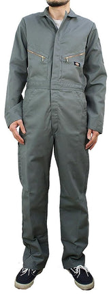 Dickies Men's Deluxe Long Sleeve Blended Coverall, Gray, Large/Tall