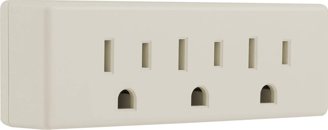 GE 3-Outlet Extender Power Bar, Wall Tap, Grounded