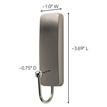 Command Medium Decorative Wall Hooks, Damage Free Hanging Wall Hooks with Adhesive Strips, No Tools Wall Hooks for Hanging Christmas Decorations, 2 Black Hooks and 4 Command Strips