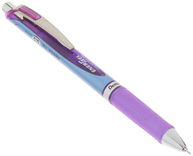 Stylo à encre gel Pentel, rétractable, 0,5 mm, pointe métallique, couleurs d'encre assorties, lot de 5 (BLN75BP5M)