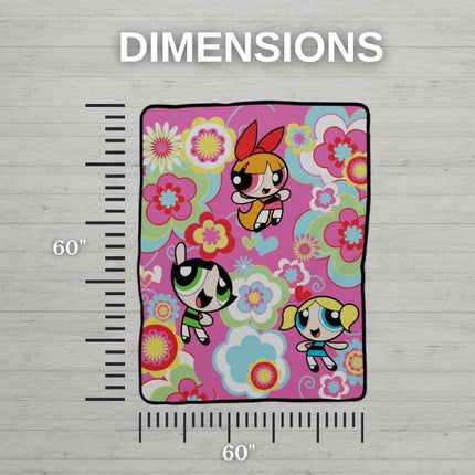 Franco Ropa de Cama Power Puff Girls, Manta de Micro Raschel Súper Suave, 46 x 60 pulg., (Producto Oficialmente Licenciado de Power Puff Girls) Coleccionables