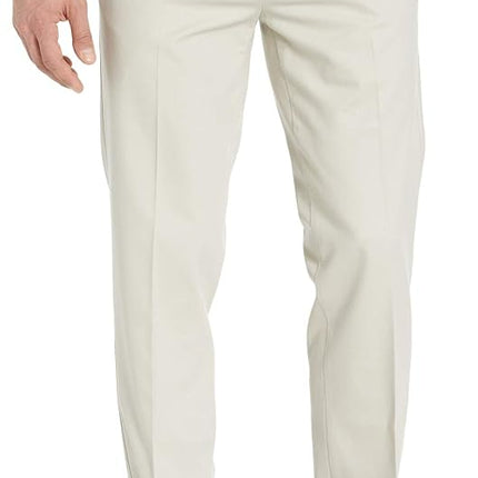 Dockers Men's Straight Fit Signature Lux Cotton Stretch Khaki Pant-Creased, Cloud, 30W x 30L