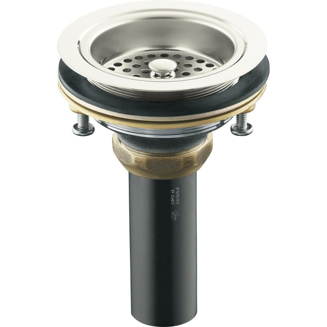 KOHLER K-8801-SN Duostrainer Sink Strainer, Vibrant Polished Nickel