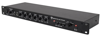 Rockville PPA20 Preamp Professional 1U Rack Mount Pre-Amplifier w/Crossover+EQ